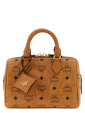 MCM Small Ella Boston Bag in Visetos Cognac