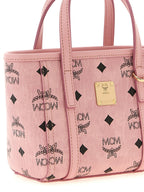 MCM X-Mini Toni Top-Zip Shopper in Visetos Soft Pink