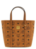MCM Small Toni Top-Zip Shopper in Visetos Cognac