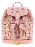 MCM Mini Aren Drawstring Backpack in Visetos Soft Pink