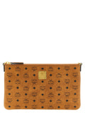 MCM Mini Aren Crossbody Pouch in Visetos Cognac