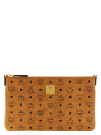 MCM Mini Aren Crossbody Pouch in Visetos Cognac