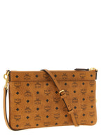 MCM Mini Aren Crossbody Pouch in Visetos Cognac