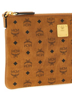 MCM Mini Aren Crossbody Pouch in Visetos Cognac