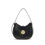 Versace Emblème Black Nappa Leather Hobo Bag