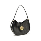 Versace Emblème Black Nappa Leather Hobo Bag