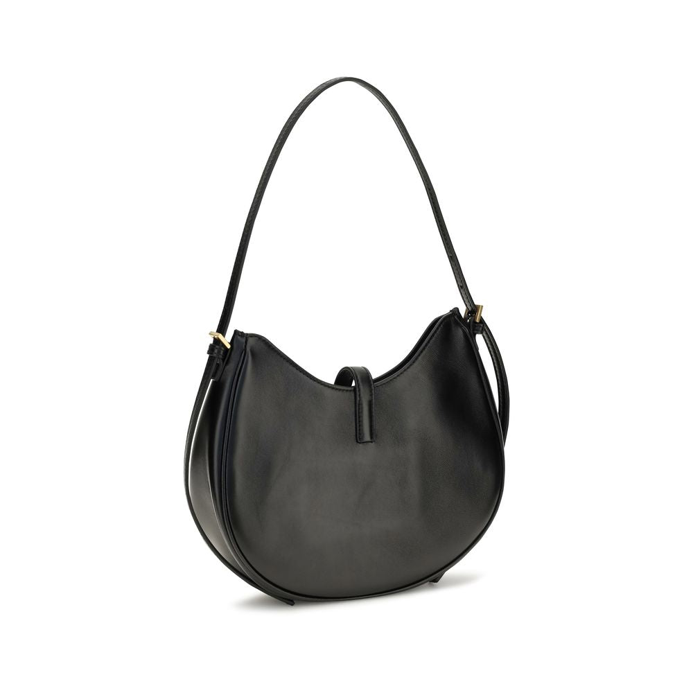 Versace Emblème Black Nappa Leather Hobo Bag
