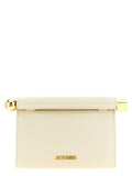 Jacquemus Le Sac Rond Carré Leather Clutch Bag Light Ivory