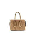 Marc Jacobs Babe City Tote In Felted Suede Hazelnut