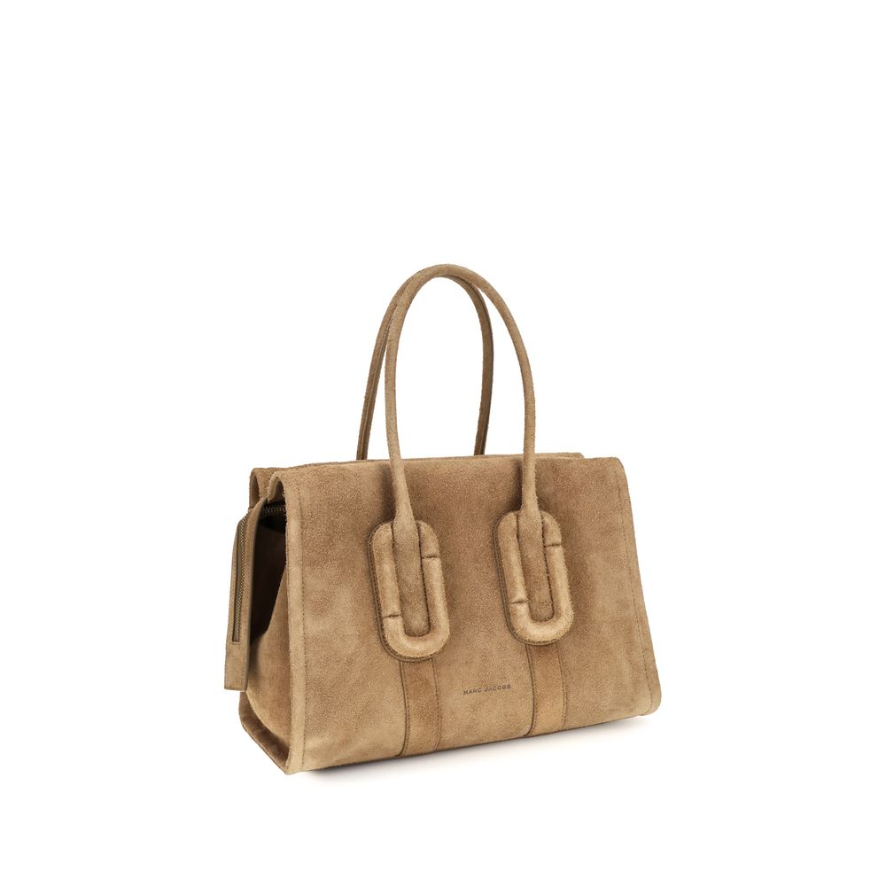 Marc Jacobs Babe City Tote In Felted Suede Hazelnut