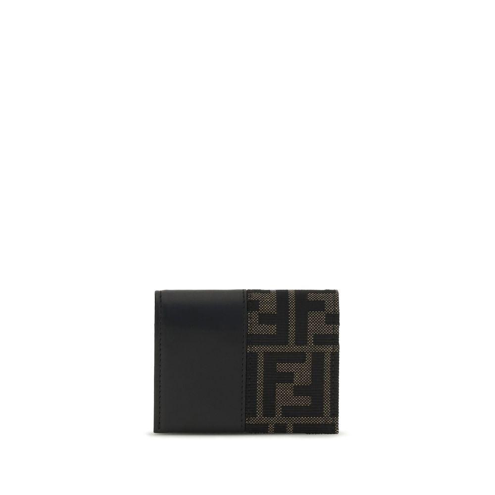 Fendi FF Jacquard Card Holder Brown