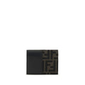 Fendi FF Jacquard Card Holder Brown