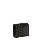 Fendi FF Jacquard Card Holder Brown