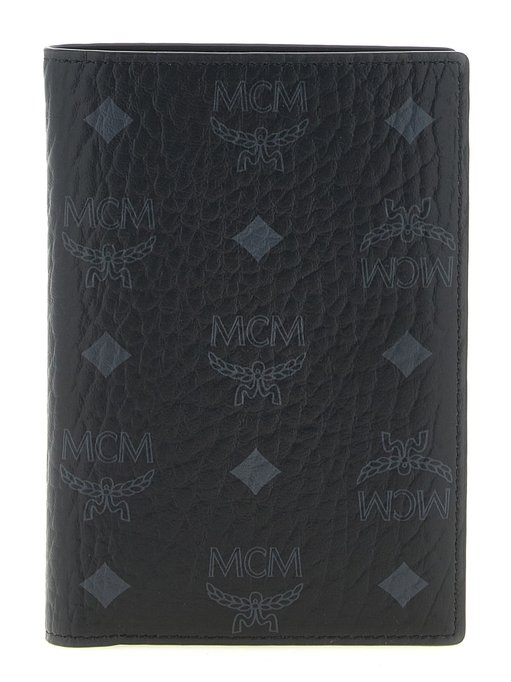 MCM Ottomar Passport Holder in Visetos Black