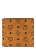 MCM Bifold Wallet with Coin Pocket in Visetos Cognac
