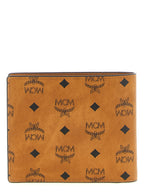 MCM Bifold Wallet with Coin Pocket in Visetos Cognac