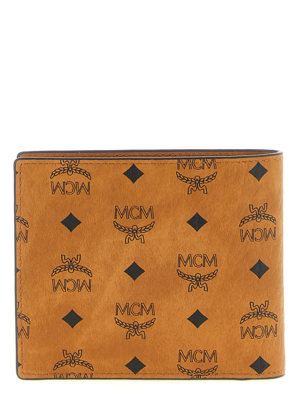 MCM Bifold Wallet with Coin Pocket in Visetos Cognac
