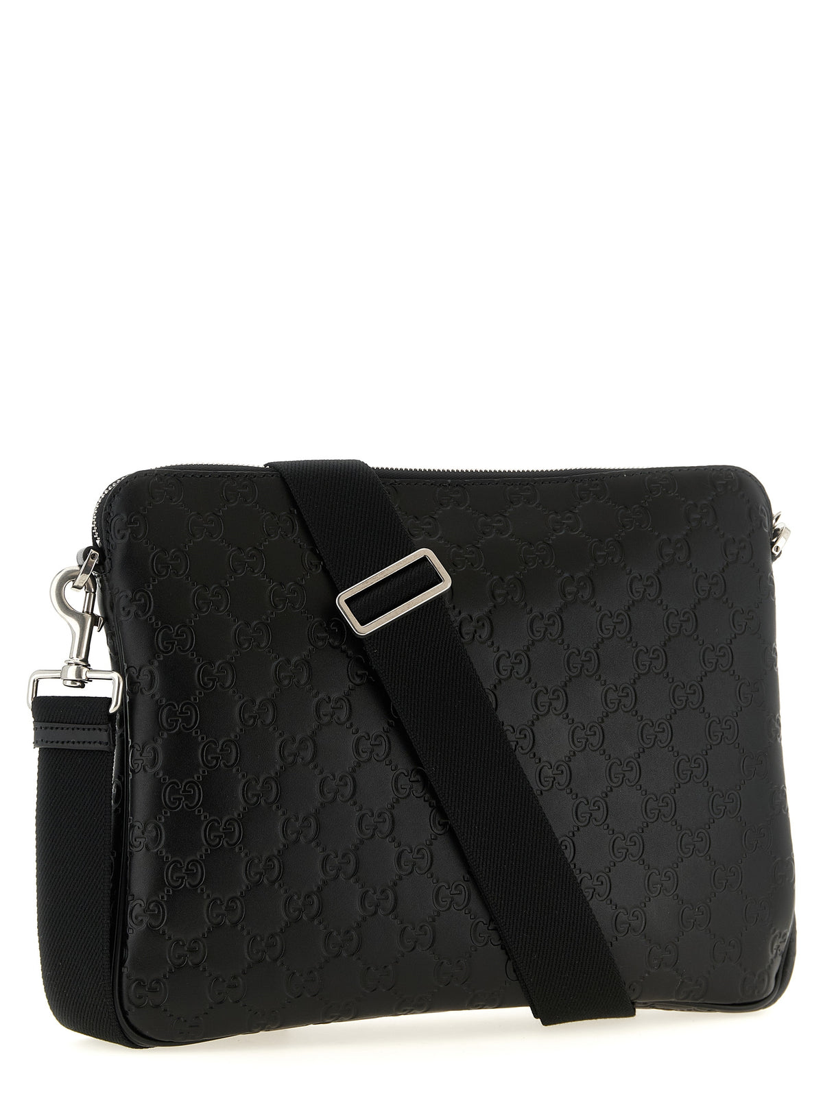 Gucci GG Emblem Medium Crossbody Bag Black