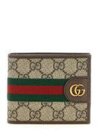 Gucci Ophidia Bi-Fold Wallet Beige Dark Brown
