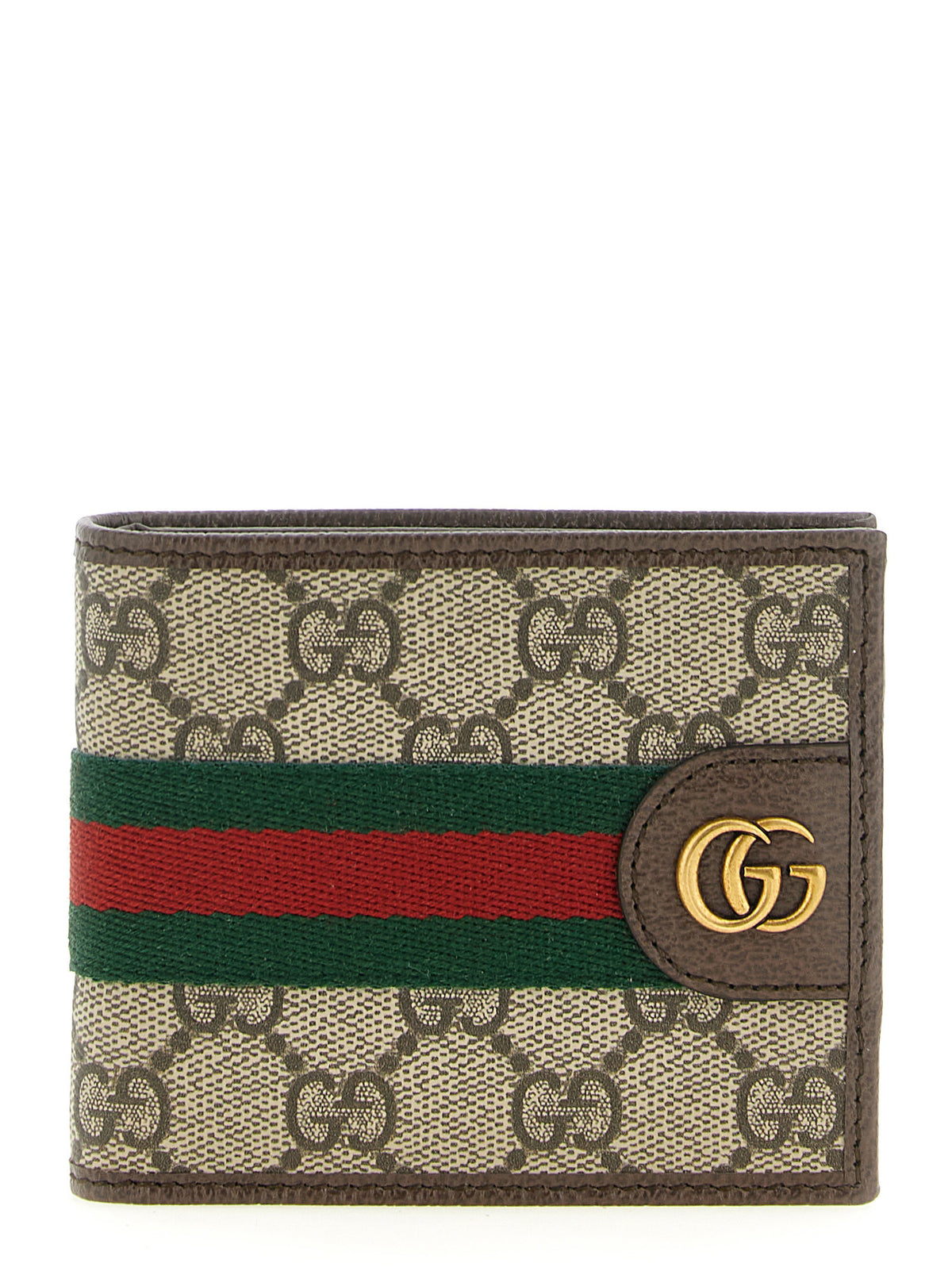Gucci Ophidia Bi-Fold Wallet Beige Dark Brown