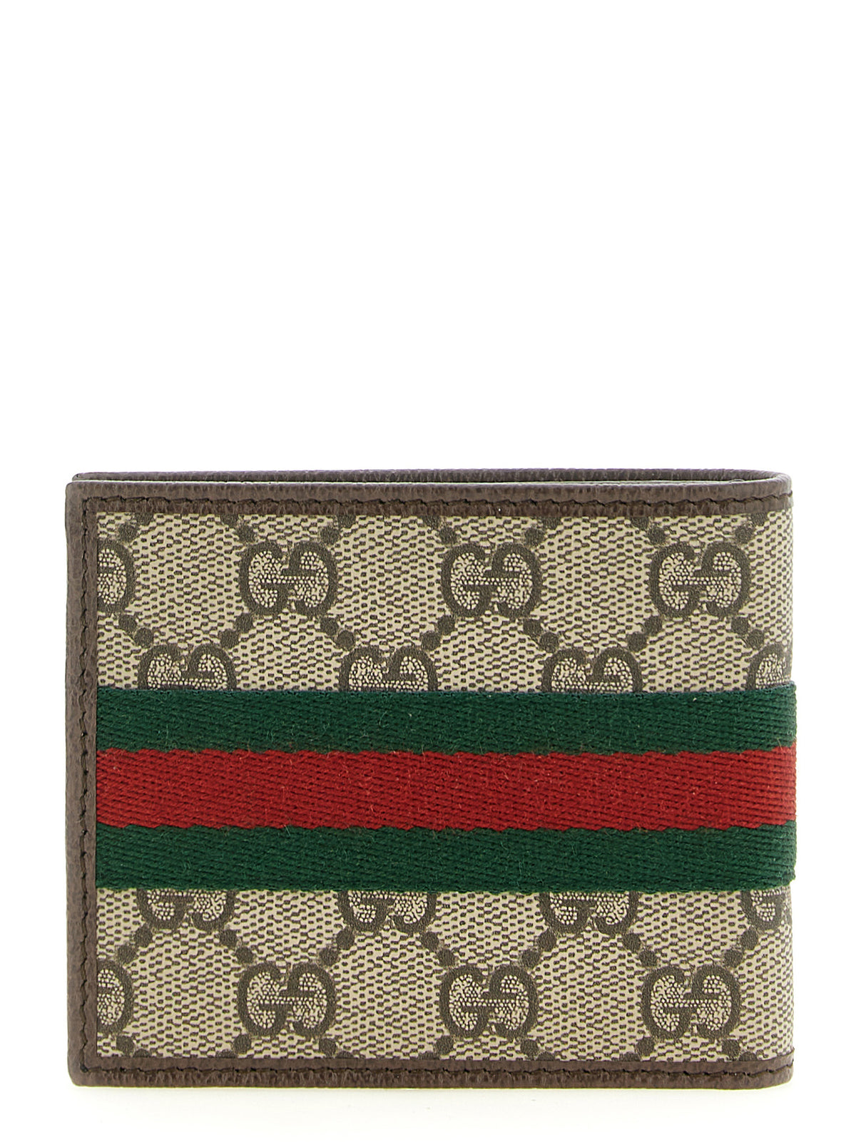 Gucci Ophidia Bi-Fold Wallet Beige Dark Brown