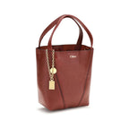 Chloé Small Spin Grained Leather Tote Bag Tiziano Red