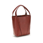 Chloé Small Spin Grained Leather Tote Bag Tiziano Red