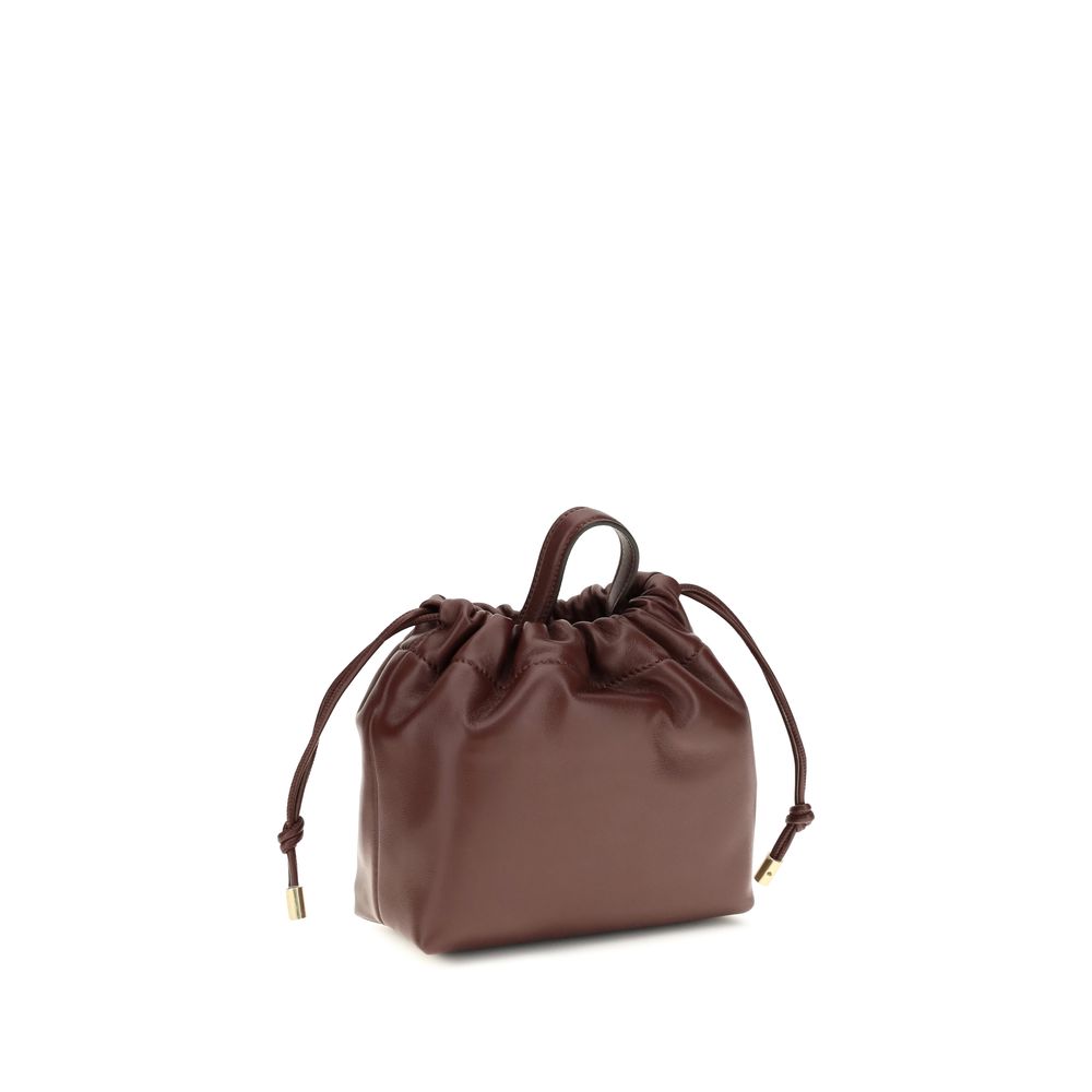 Chloé Mini Icons Shoulder Bag with Chain Burnt Red
