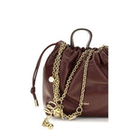 Chloé Mini Icons Shoulder Bag with Chain Burnt Red