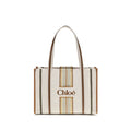 Chloé Woody Loop Canvas Tote Bag Pure Brown