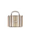 Chloé Small Woody Loop Canvas Tote Bag Pure Brown