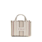 Chloé Small Woody Loop Canvas Tote Bag Nude