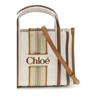 Chloé Small Woody Loop Canvas Tote Bag Pure Brown