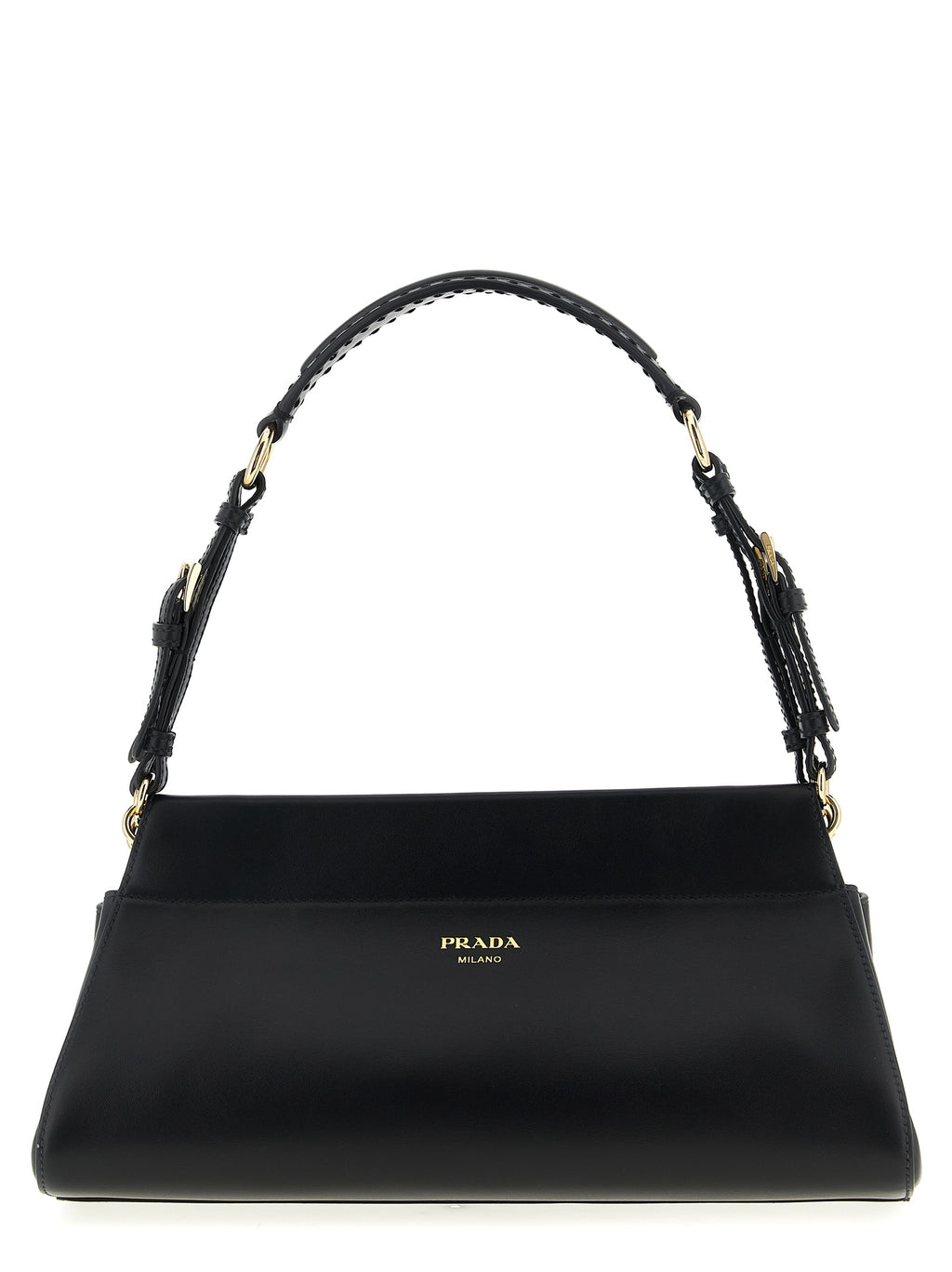 Prada Enchaîné Medium Leather Bag Black