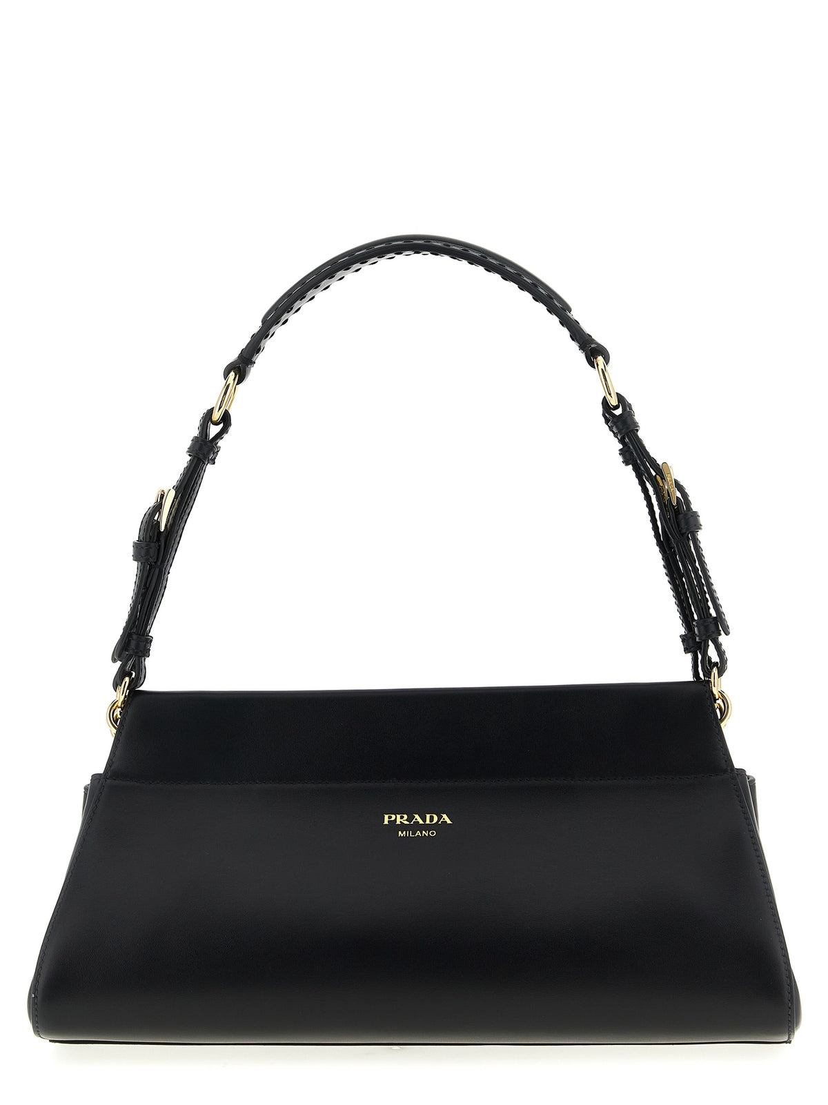 Prada Enchaîné Medium Leather Bag Black