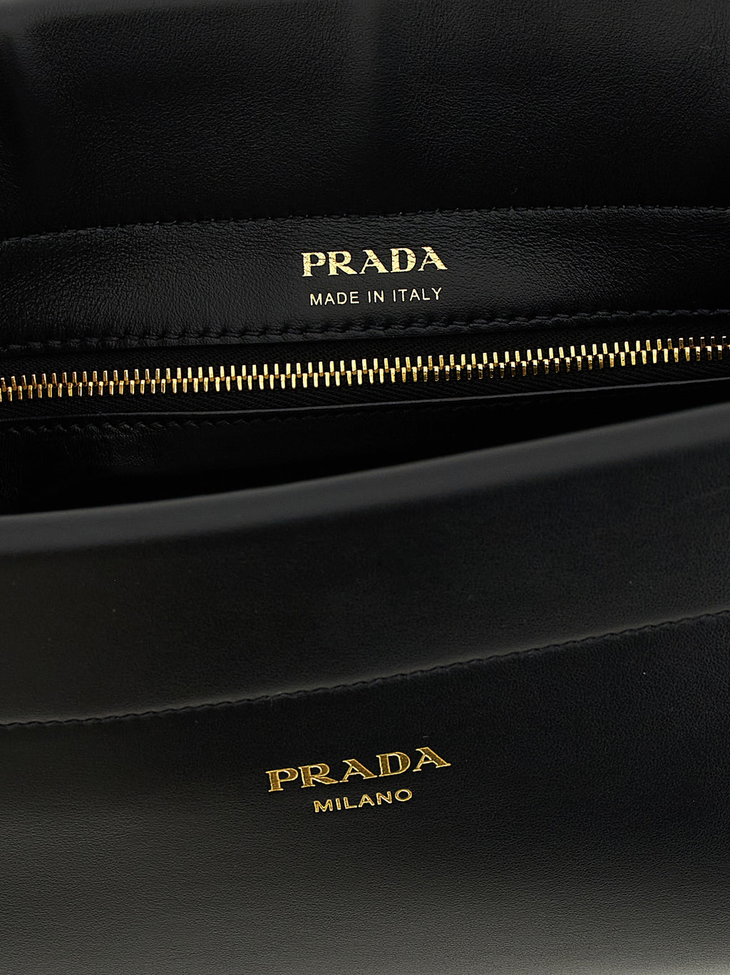 Prada Enchaîné Medium Leather Bag Black