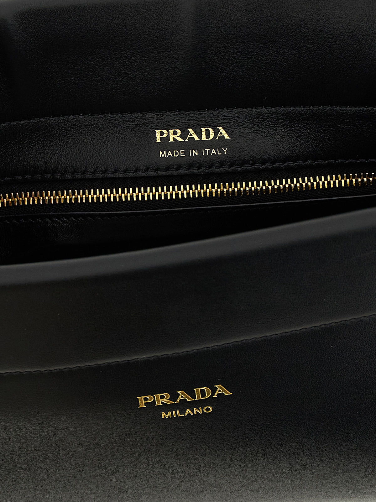Prada Enchaîné Medium Leather Bag Black