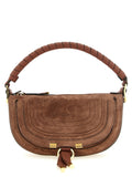 Chloé Mini Marcie Suede Shoulder Bag Blushy Brown