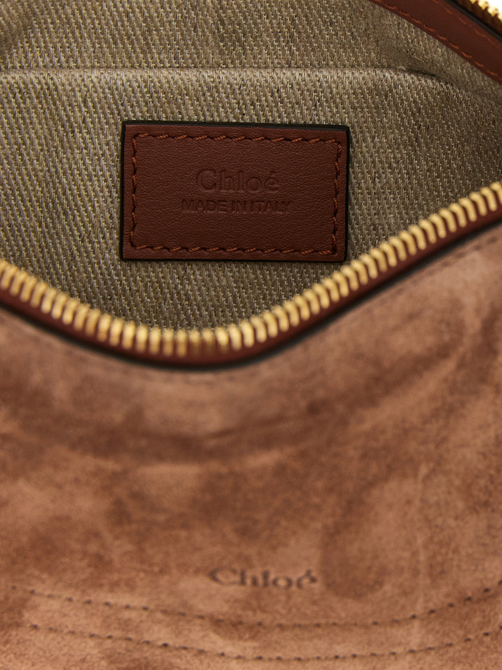 Chloé Mini Marcie Suede Shoulder Bag Blushy Brown