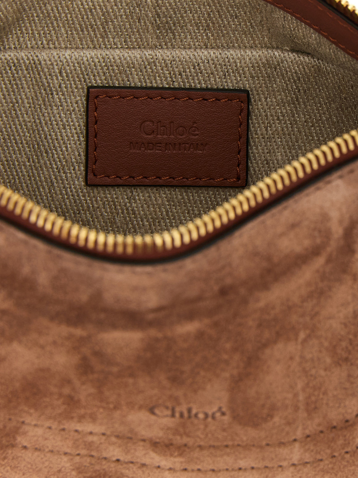 Chloé Mini Marcie Suede Shoulder Bag Blushy Brown