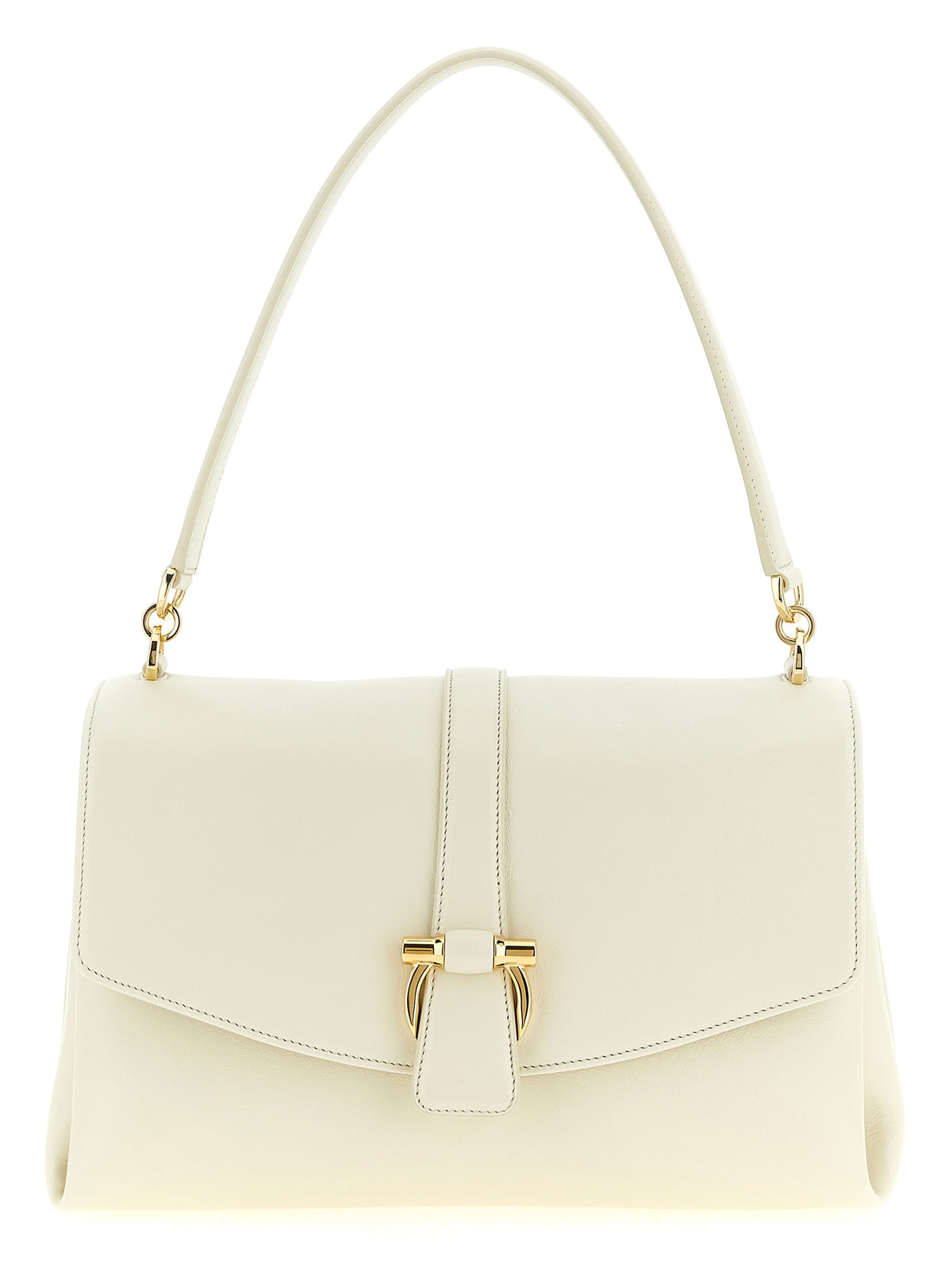 Ferragamo TH Shoulder Bag White