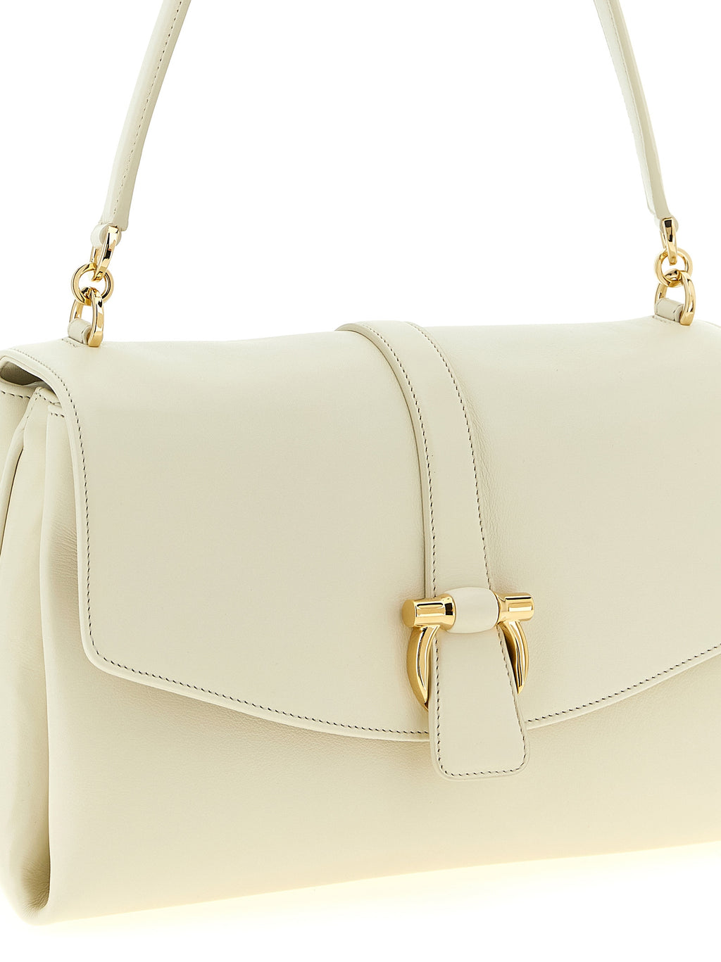 Ferragamo TH Shoulder Bag White