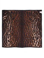 Givenchy Leopard Print Silk Square Scarf Brown