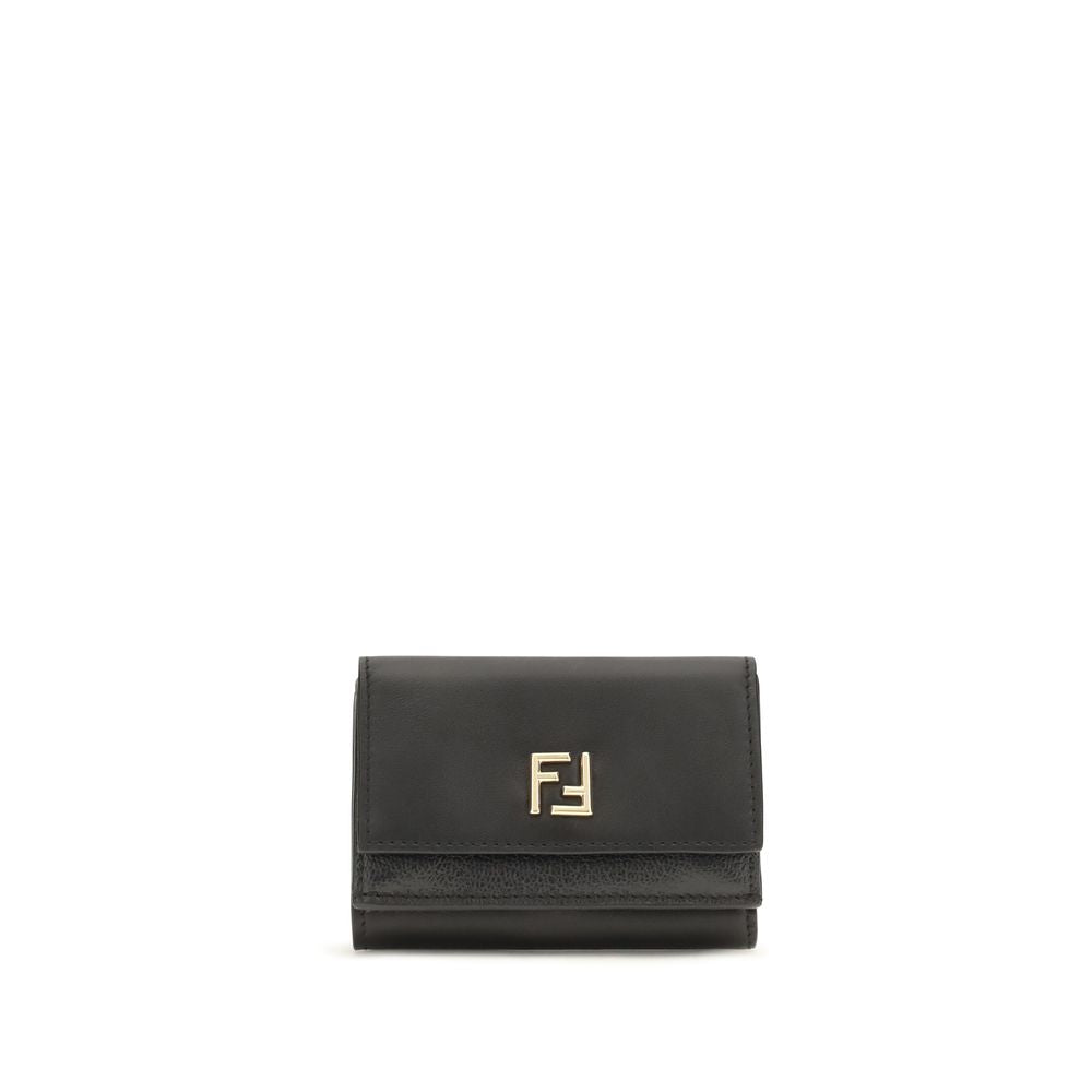 Fendi FF Mini Trifold Wallet Black