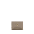 Fendi FF Mini Trifold Wallet Dove Grey