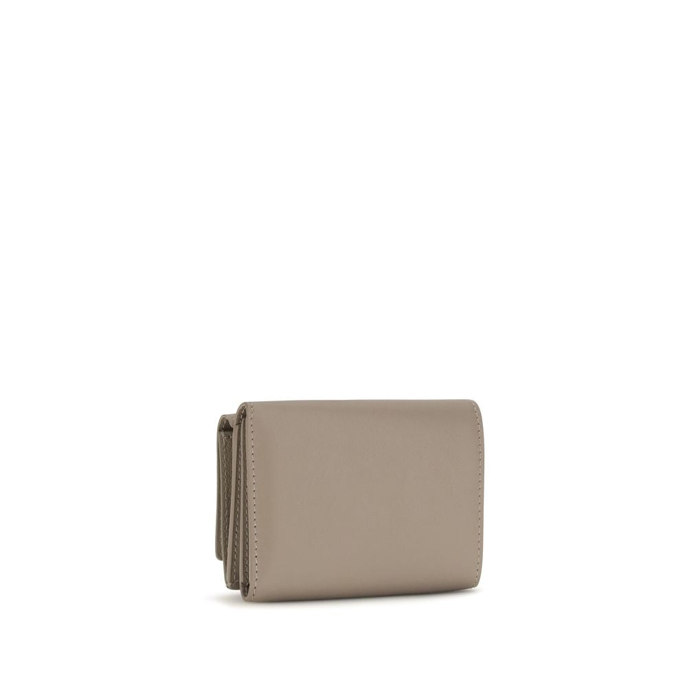 Fendi FF Mini Trifold Wallet Dove Grey