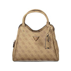 Guess Meridian II Small Girlfriend Carryall Bag Latte Logo
