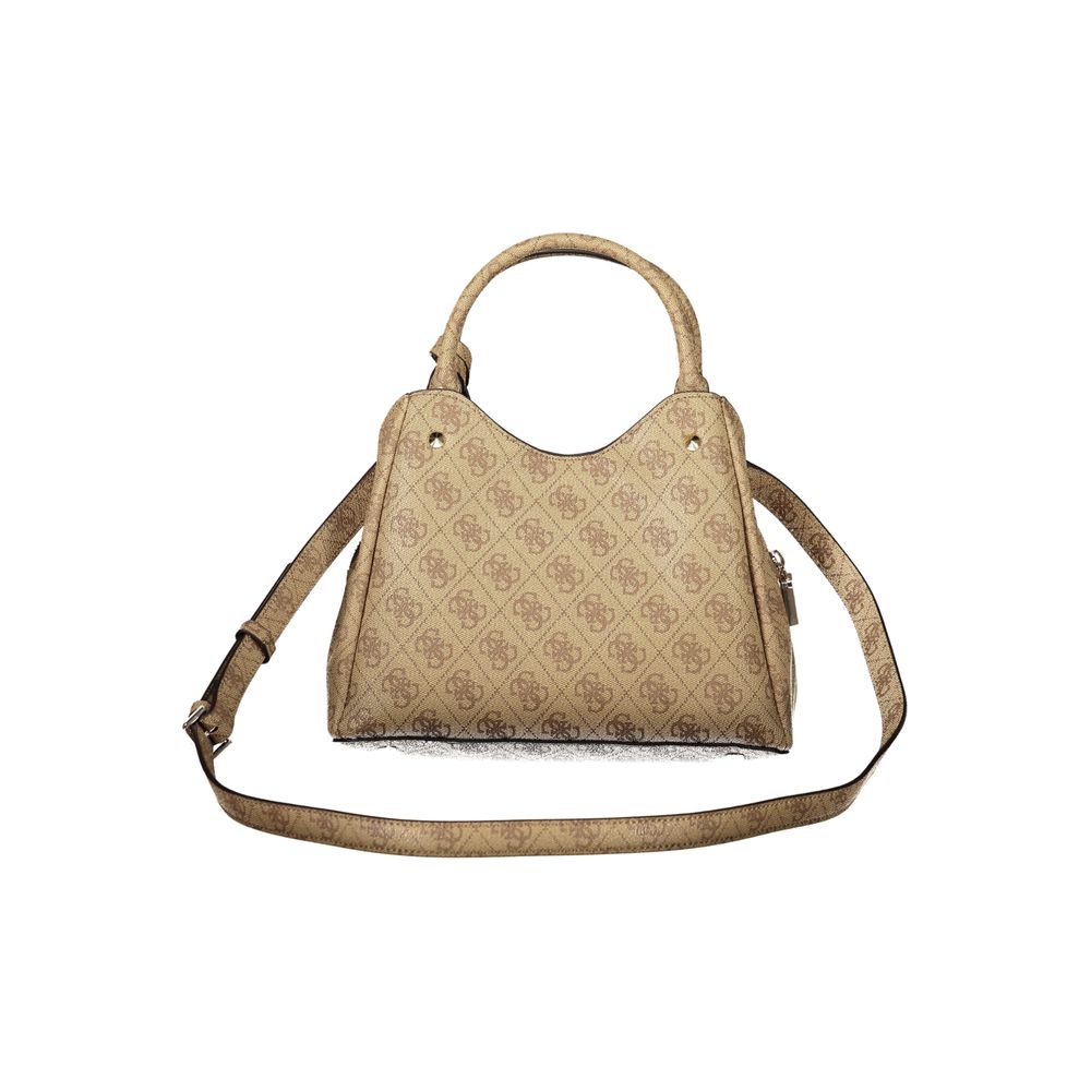 Guess Meridian II Small Girlfriend Carryall Bag Latte Logo