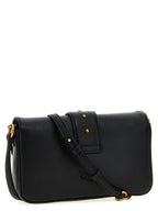 PINKO Mini Love Slouchy Black Leather Shoulder Bag