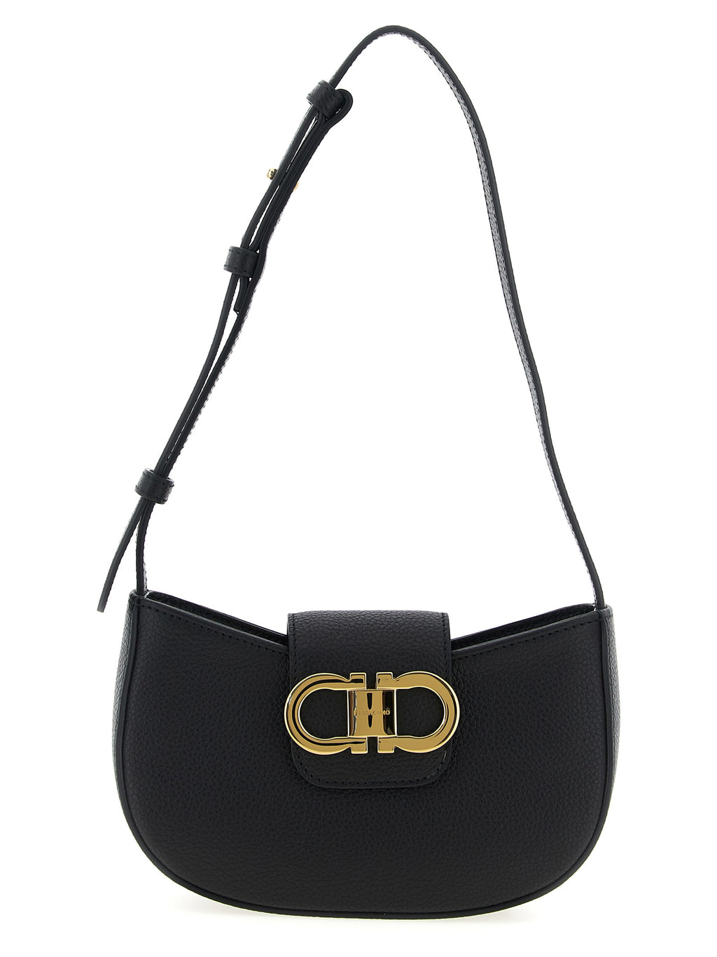 Ferragamo Double Gancini Mini Bag Black Flame Red